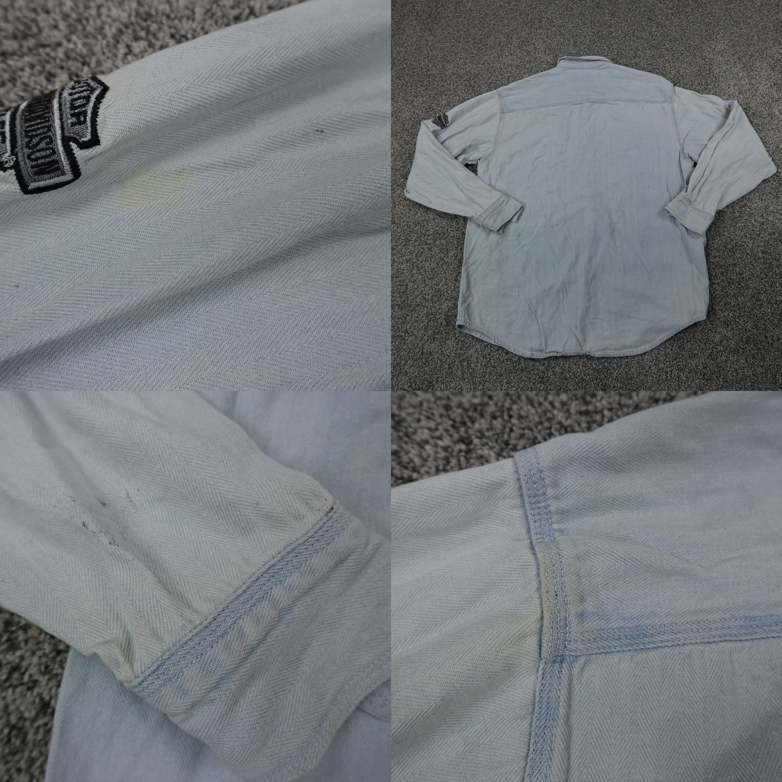 Harley Davidson Harley-Davidson Shirt Mens L Blue Denim Chambray Motorcycle Biker Shacket Shirt Mens Large Denim Chambray Harley-Davidson Size US L / EU 52-54 / 3 - 9 Thumbnail