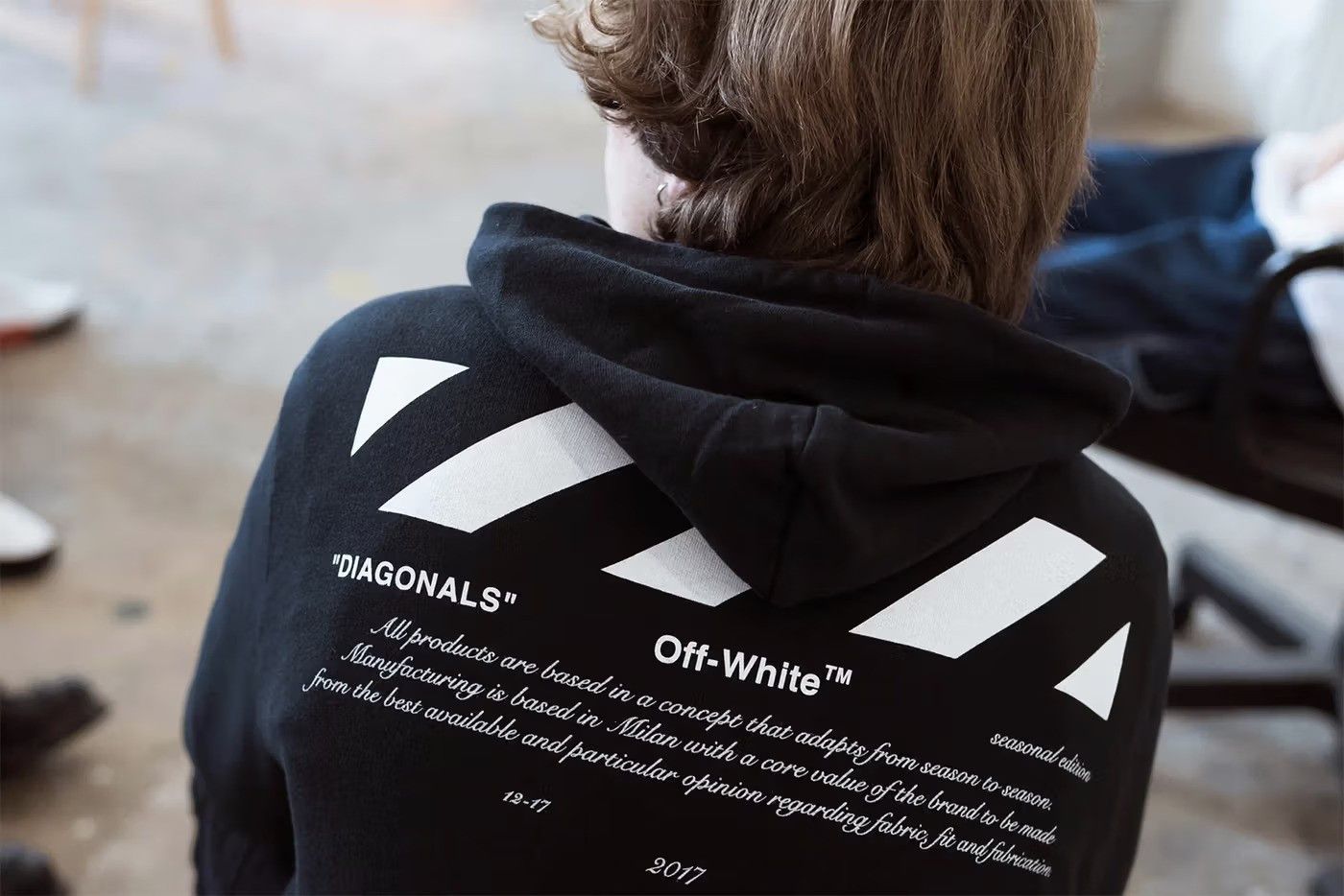 Off-White Black Diagonals Logo Hoodie Size US S / EU 44-46 / 1 - 3 Thumbnail