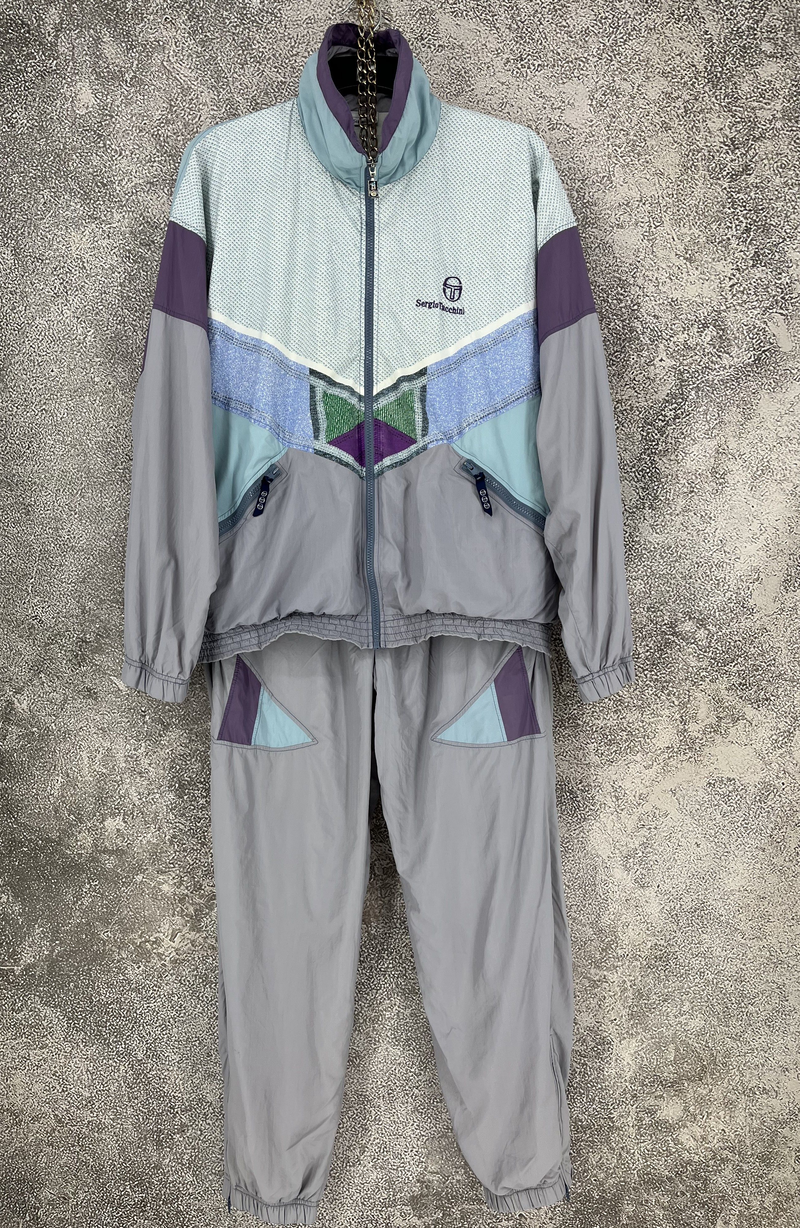 Sergio Tacchini VINTAGE Sergio Tacchini Track Suit Light Jacket + Pants Set Size US M / EU 48-50 / 2 - 1 Thumbnail