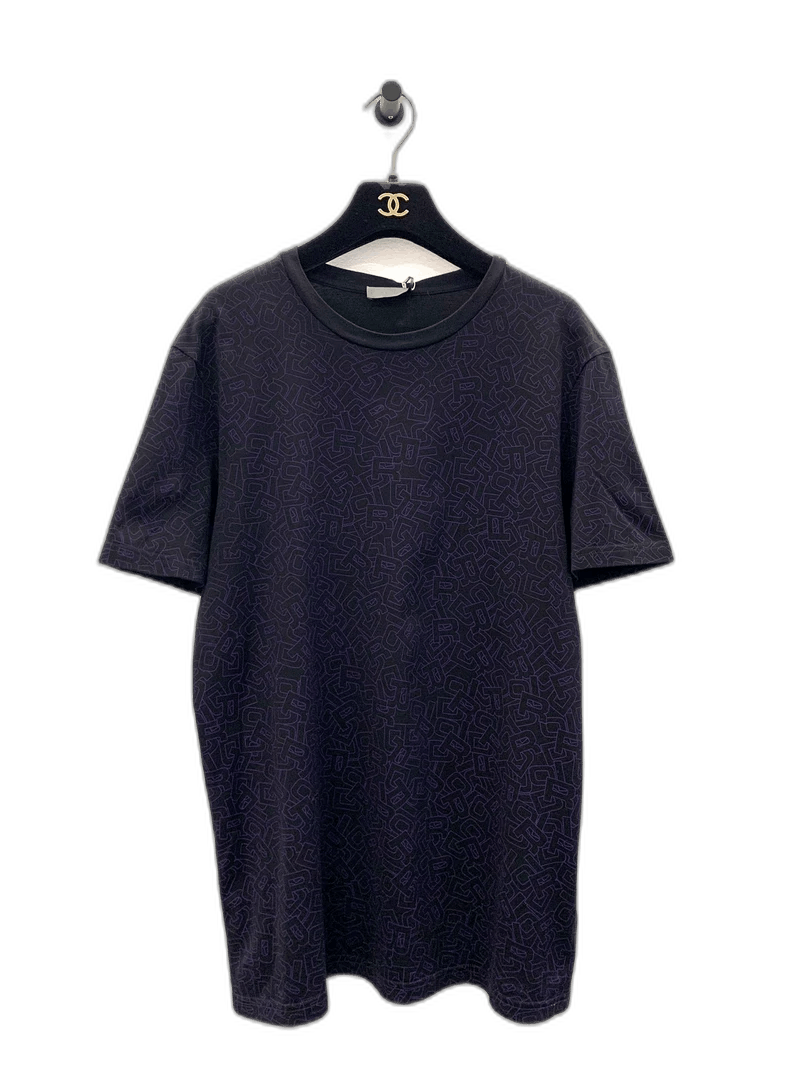 Dior purple logo men's short sleeve tee