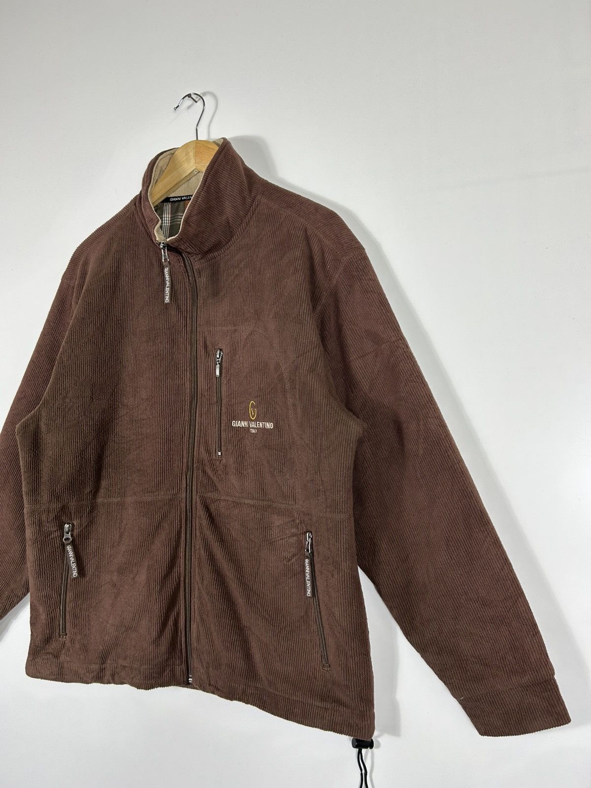 Gianni Valentino ⚡️Vintage Gianni Valentino Italy Corduroy Zipper Jacket Size US L / EU 52-54 / 3 - 3 Thumbnail