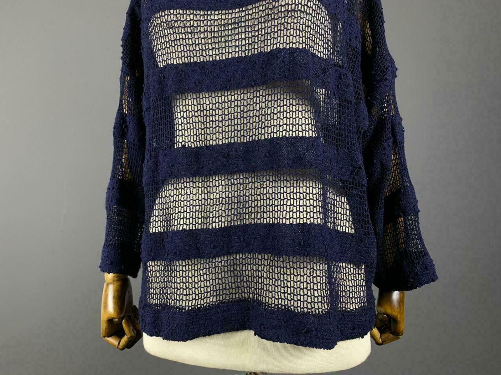 Designer Ladies Joseph Ribkoff Navy Blue Pullover Sweater Size M / US 6-8 / IT 42-44 - 3 Thumbnail
