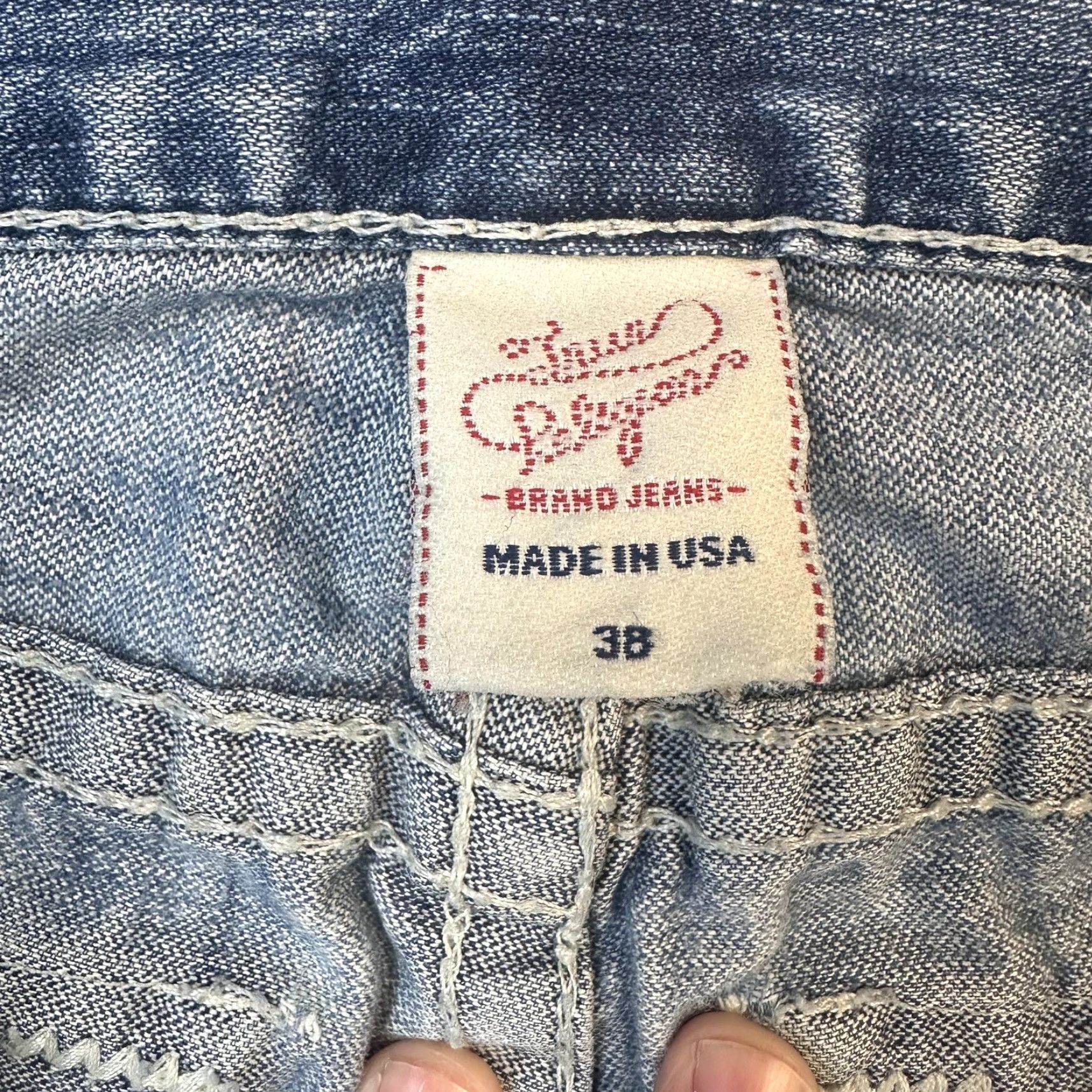 True Religion True Religion Jeans Mens 38x30 Ricky Big T Contrast Stitch Made USA Straight Leg Size US 38 / EU 54 - 6 Thumbnail