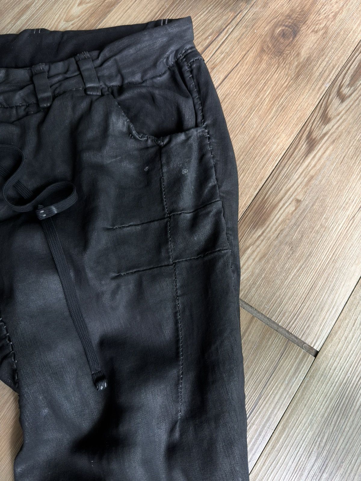Boris Bidjan Saberi Boris Bidjan Saberi PH13 HS Handstitched Black Pants Size US 33 - 8 Thumbnail