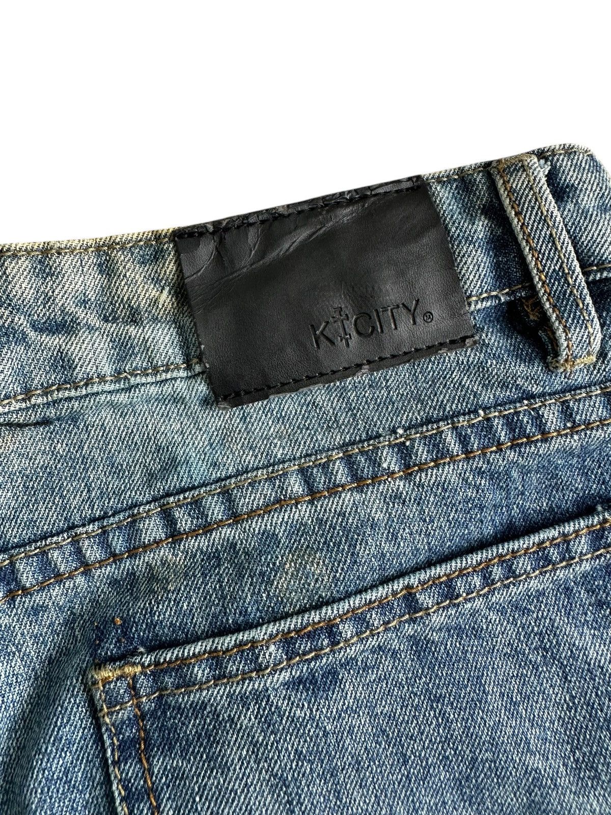 Hysteric Glamour ARCHIVE KILL CITY CRAZY SICK WASHED DENIM JEANS Size US 30 / EU 46 - 8 Thumbnail