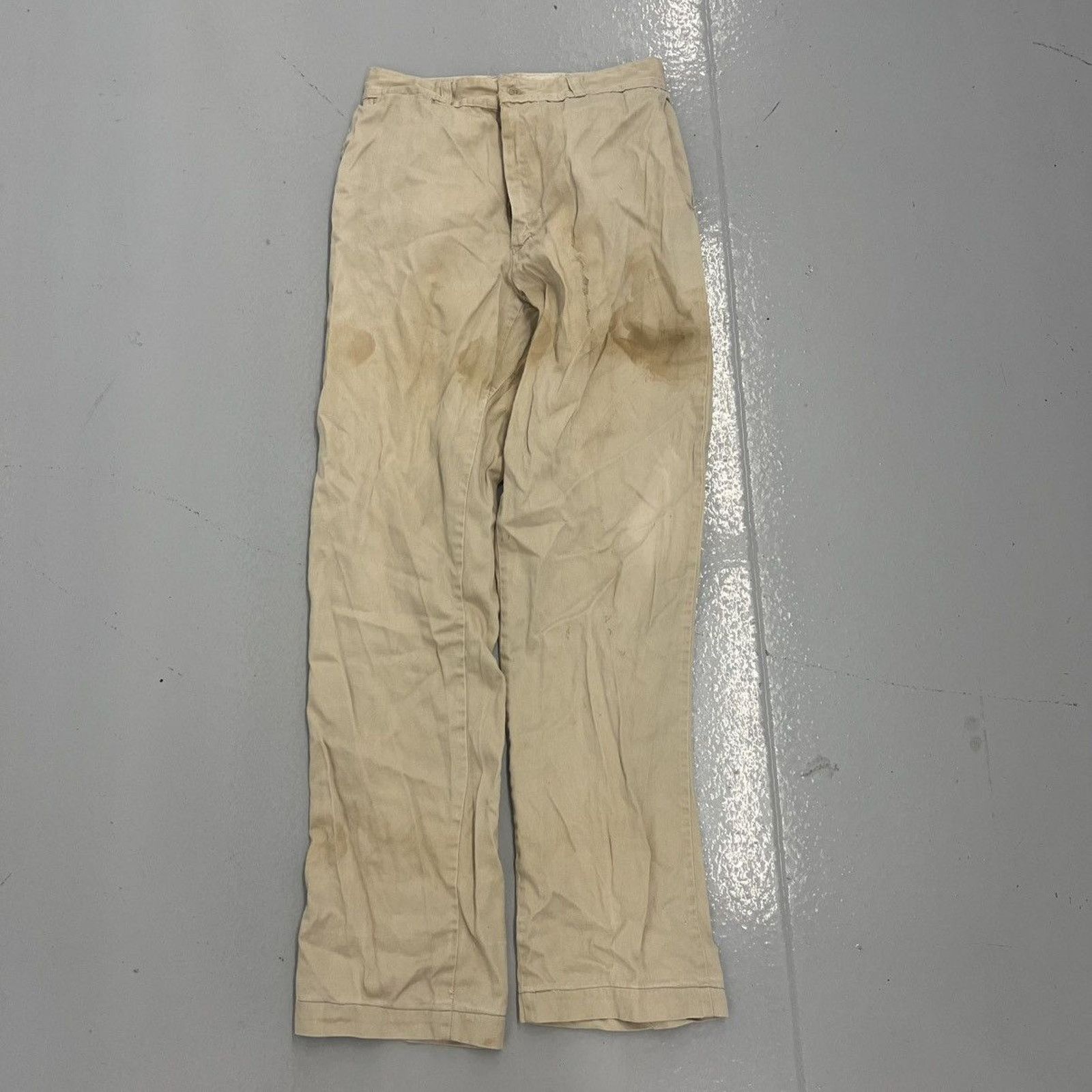 Other Vintage 60s Tan Sanforized Workwear Cotton Chinos 27x31 Size 27" / US 4 / IT 40 - 1 Thumbnail