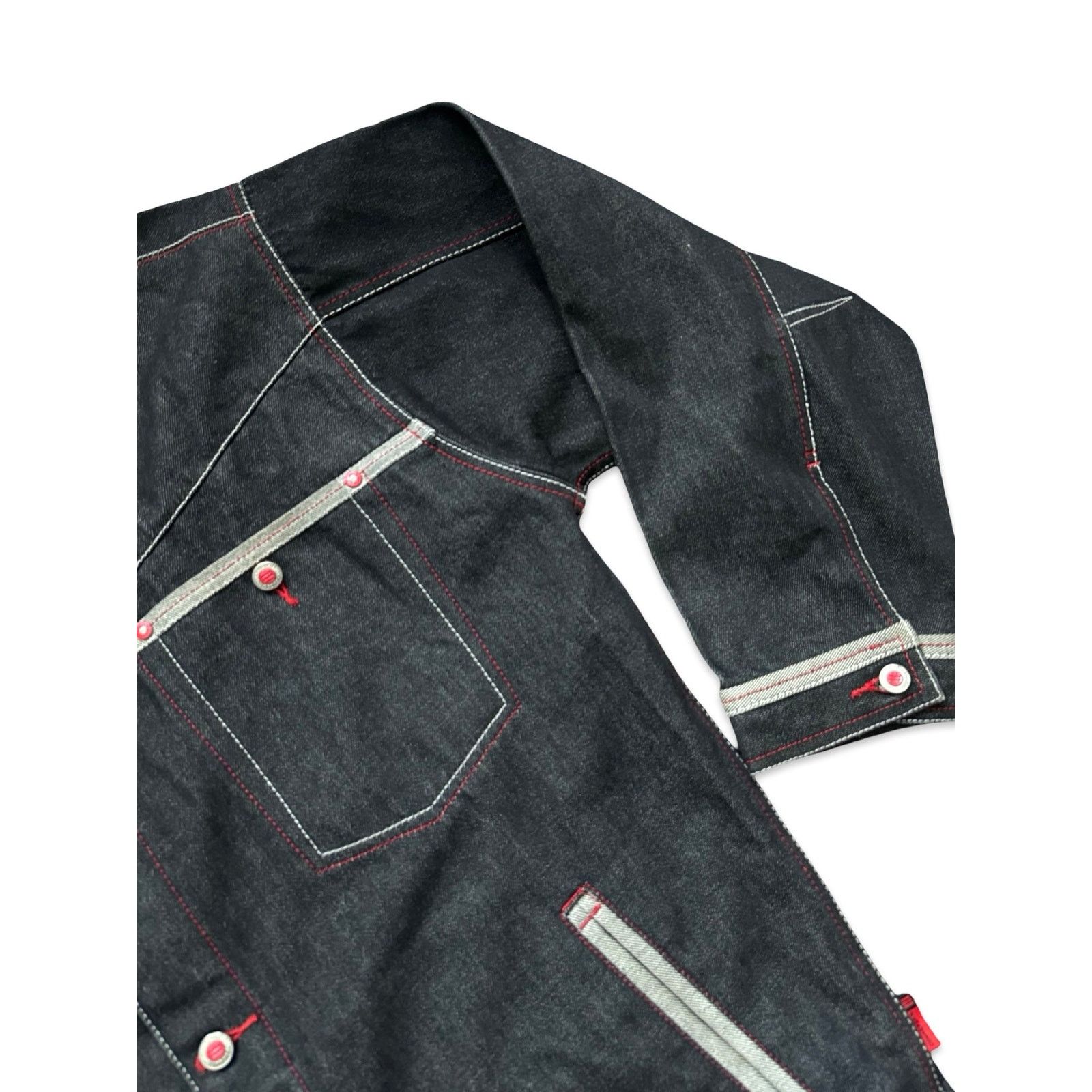 Vintage Y2k Vintage Evolution Embroidered Heavy Denim Button Up Size L / US 10 / IT 46 - 3 Thumbnail