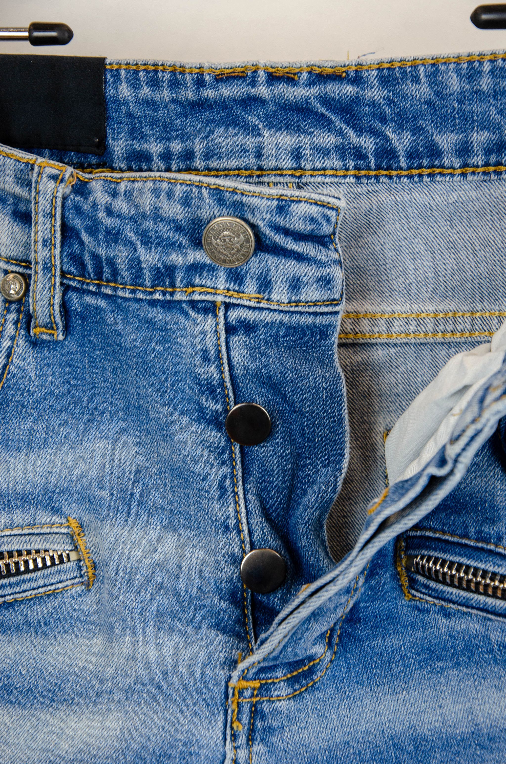 Balmain Balmain Slim Biker Jeans – Size 30 (Made in Japan) Size US 30 / EU 46 - 11 Thumbnail