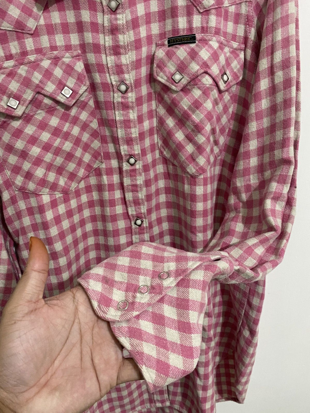 Hysteric Glamour 🖤BLACKFRIDAY🖤Hysteric glamour flannel studed pink Size US M / EU 48-50 / 2 - 3 Thumbnail