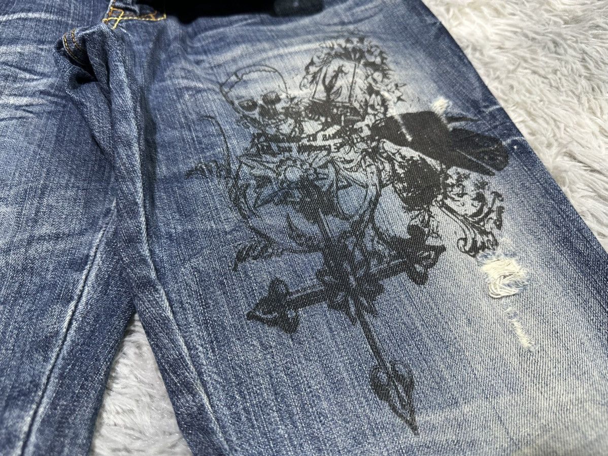 semanticdesign 🔥Ss09 Semantic Design Poem Skull Cross Flared Denim Size US 32 / EU 48 - 7 Thumbnail
