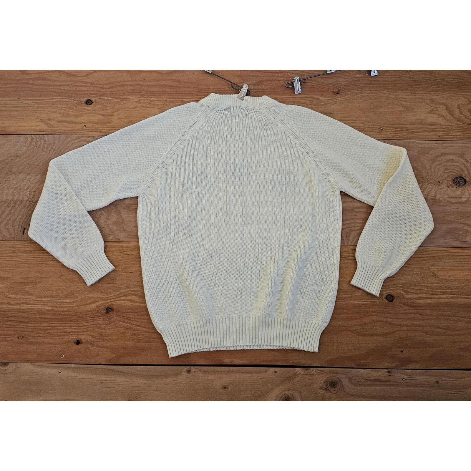 Fruit Of The Loom Mens Pullover Sweater Geometric Fruit of the Loom Sz L 1960s Size US L / EU 52-54 / 3 - 2 Thumbnail