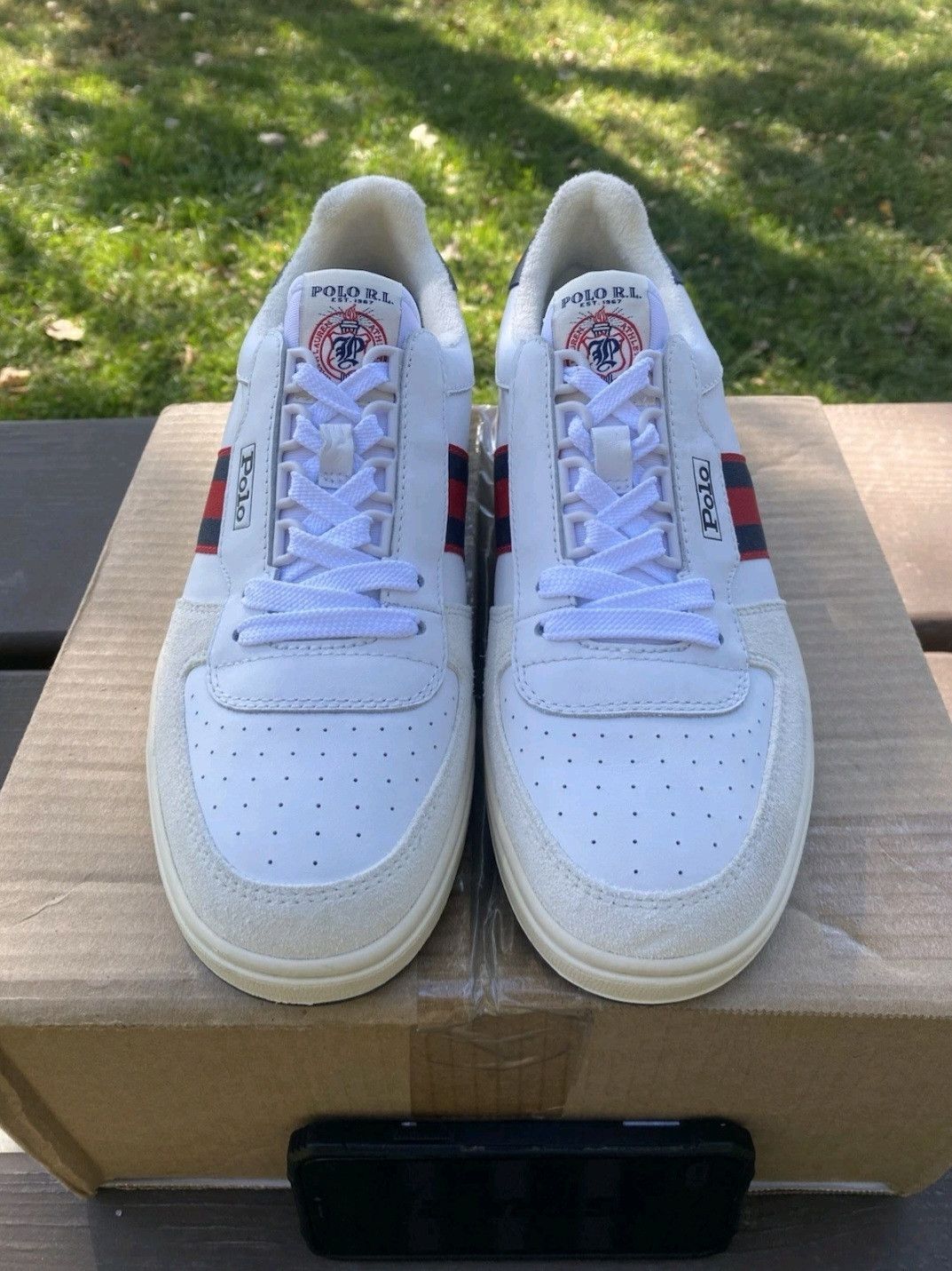 Ralph Lauren Ralph Lauren Polo Court Sneakers White Navy Red Retro 002 Size US 9 / EU 42 - 4 Thumbnail