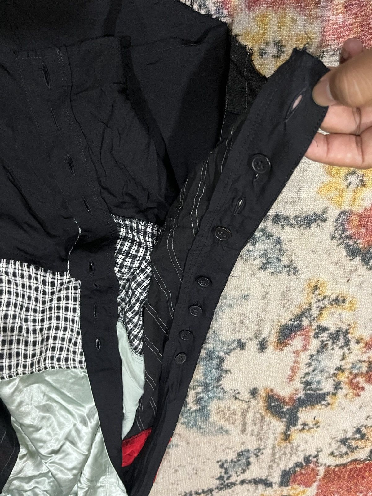 Yohji Yamamoto ‘04 ss Asymmetrical patchwork skirt Size 29" - 12 Thumbnail