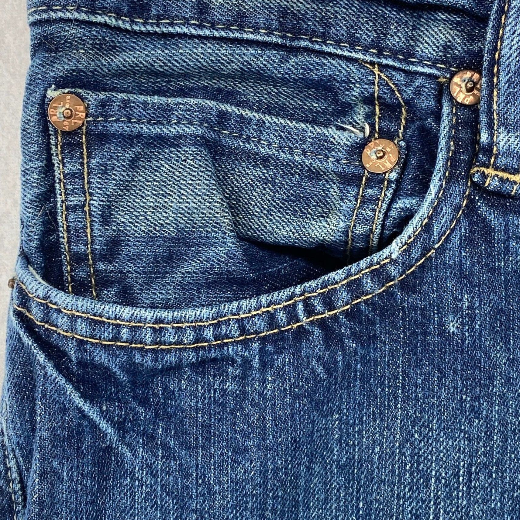 POLO RALPH LAUREN Jeans Mens 34 x 28.5 Classic Fit 5-Pocket Denim Cotton Blue