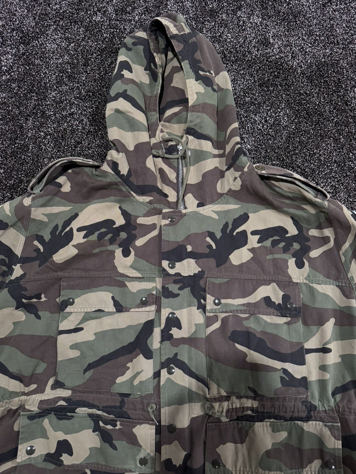 Saint Laurent Paris Saint Laurent x Hedi SS16 Rocket Logo Camo Parka Jacket Size US L / EU 52-54 / 3 - 7 Thumbnail
