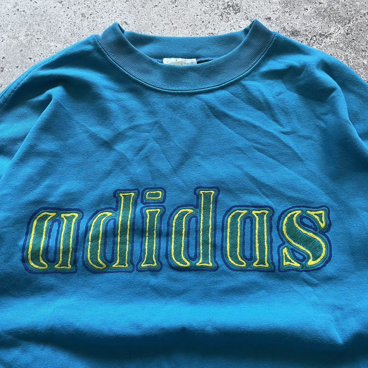 Adidas × Vintage Vintage 90s Adidas Big Logo Track Suit Sweatpants Sweatshirt Size US L / EU 52-54 / 3 - 4 Thumbnail