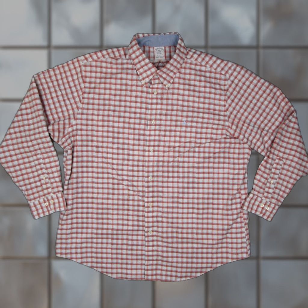 Brooks Brothers Brooks Brothers Regent Shirt Mens 2XL Red Button-Up Supima Non-Iron H Size US XXL / EU 58 / 5 - 1 Thumbnail