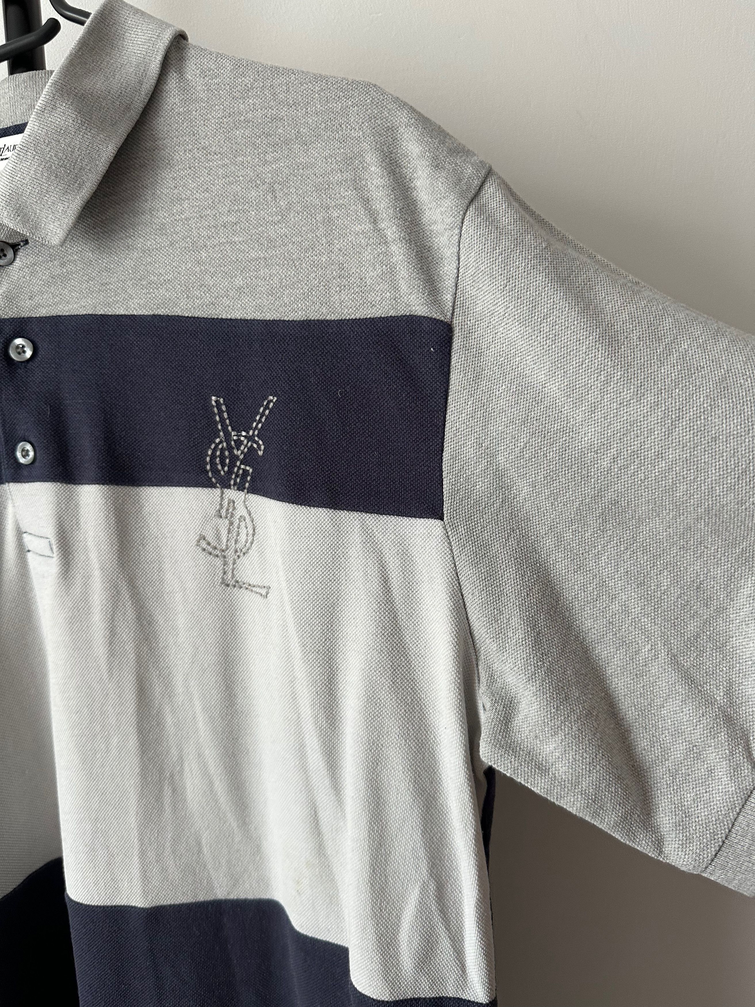 Yves Saint Laurent 90's Yves Saint Laurent polo shirt short sleeve Size US L / EU 52-54 / 3 - 3 Thumbnail