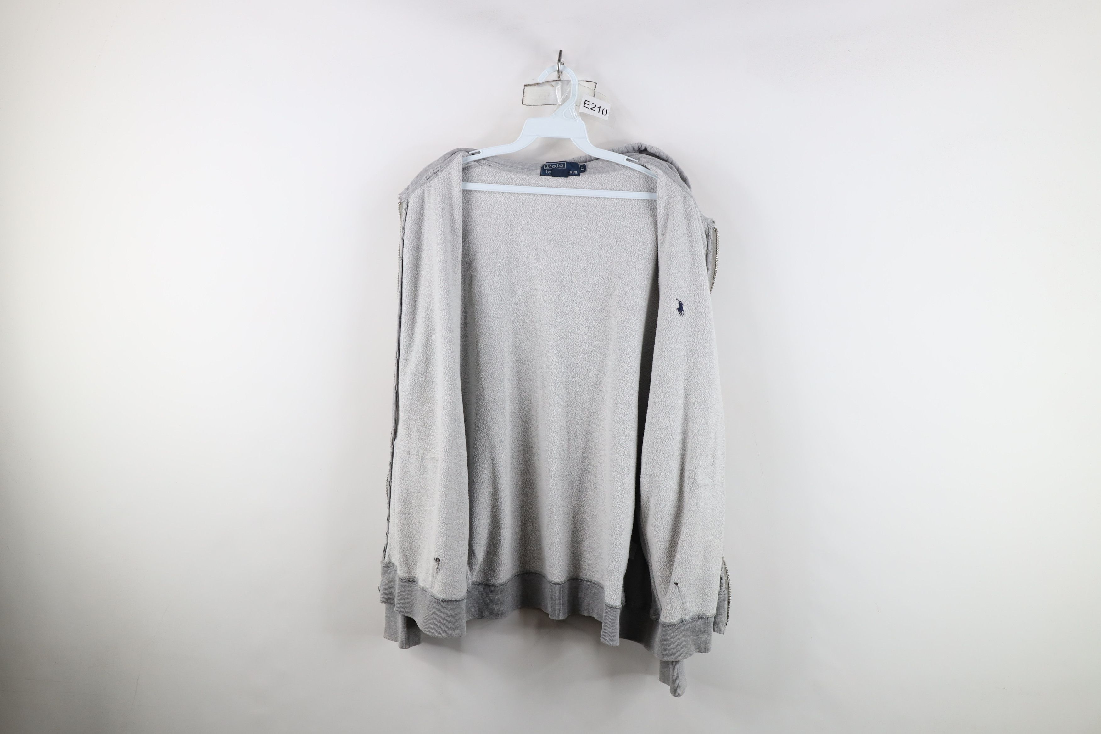 Polo Ralph Lauren Vintage 90s Ralph Lauren Full Zip Hoodie Sweatshirt Gray Size US L / EU 52-54 / 3 - 13 Thumbnail