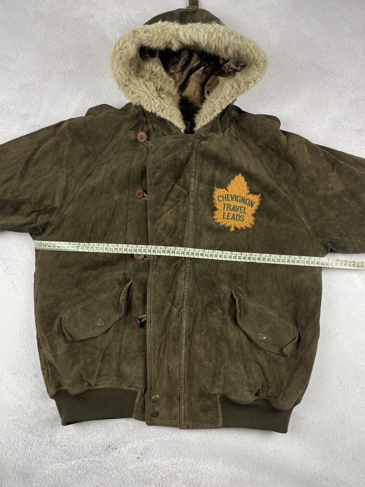 Chevignon × Vintage Chevignon Suede Bomber Jacket Clifford Office Ontario Canada Size US M / EU 48-50 / 2 - 25 Thumbnail