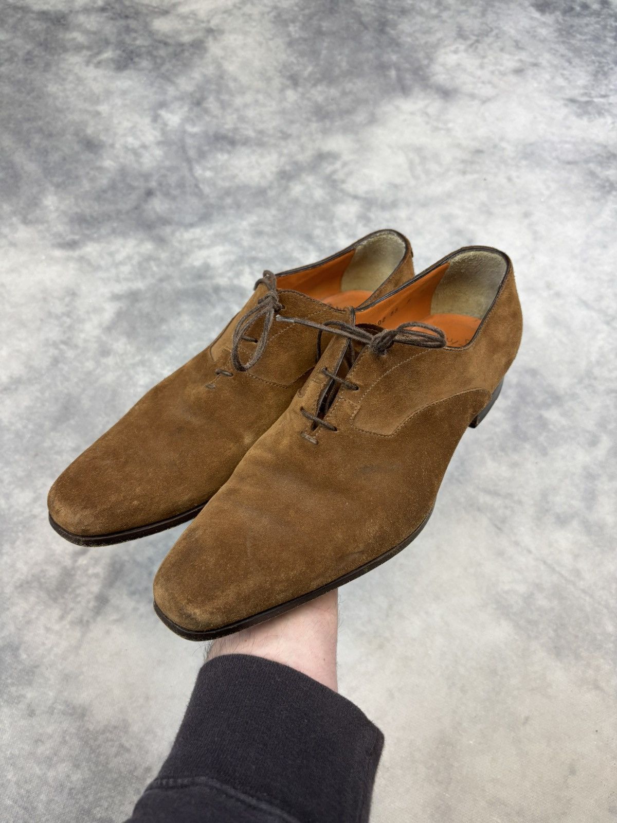 Other Santoni Leather Handmade Derby Oxford Shoes quality designer Size US 7 / EU 40 - 1 Thumbnail