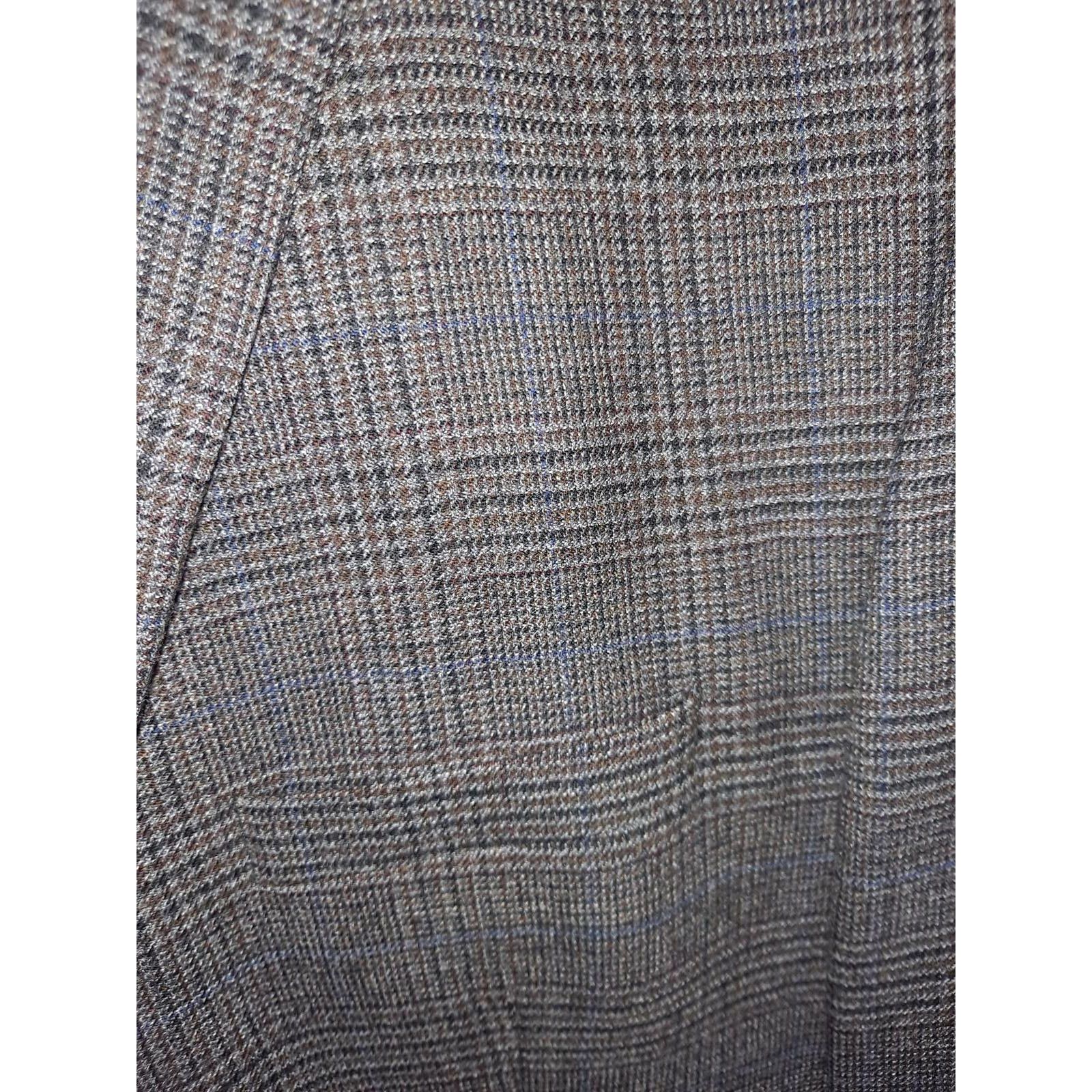 Ralph Lauren Ralph Lauren Black with Blue and Orange Plaid 2 Button Wool Size 52R - 6 Thumbnail