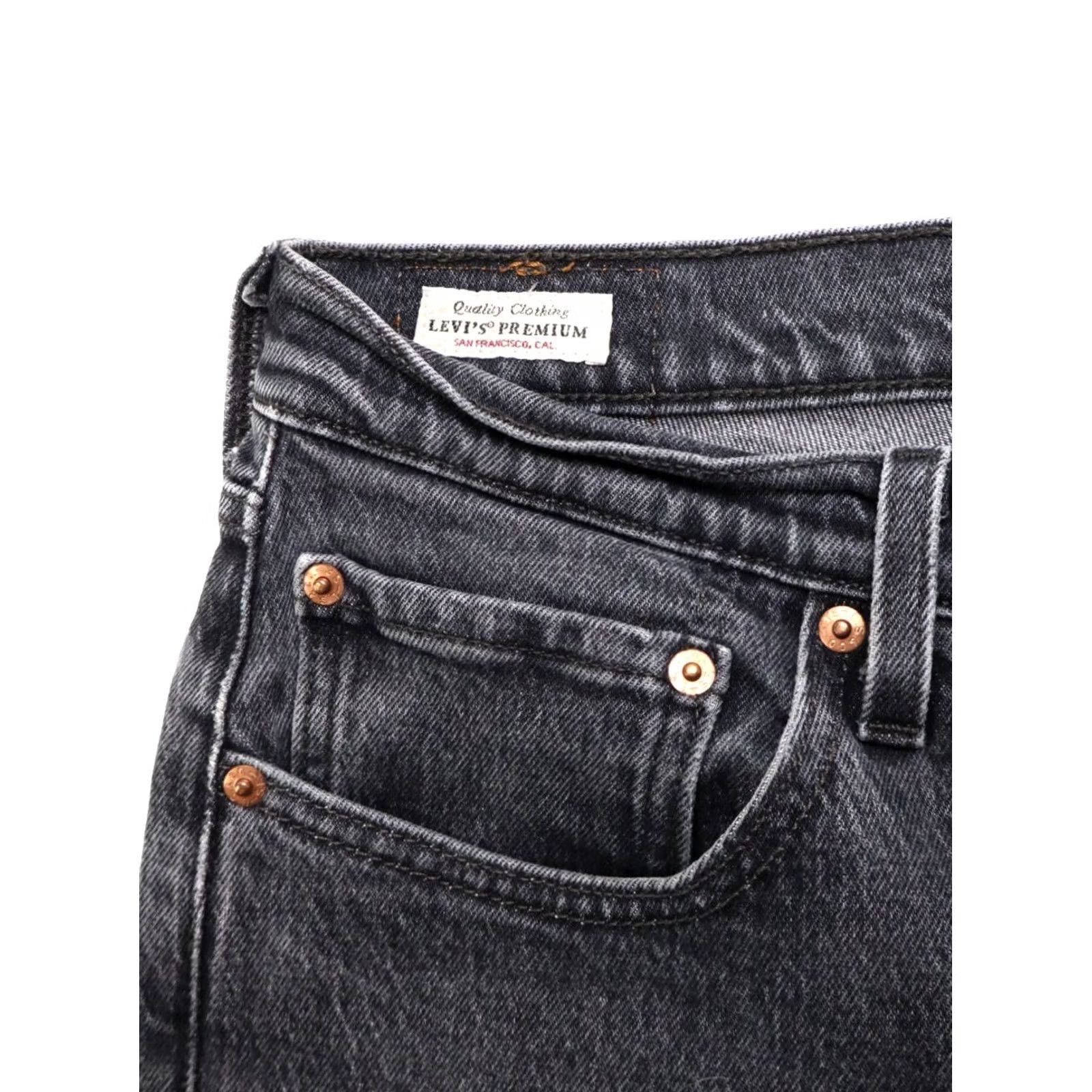 Levi's Levi'S 501 Premium Big E Jeans Mens W30/L28 Straight Whiskers Dark Grey Size US 30 / EU 46 - 5 Thumbnail
