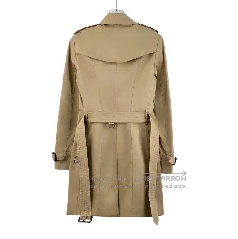 Burberry Burberry Khaki Cotton Mid-Length Trench Coat. Size XS / US 0-2 / IT 36-38 - 2 Thumbnail