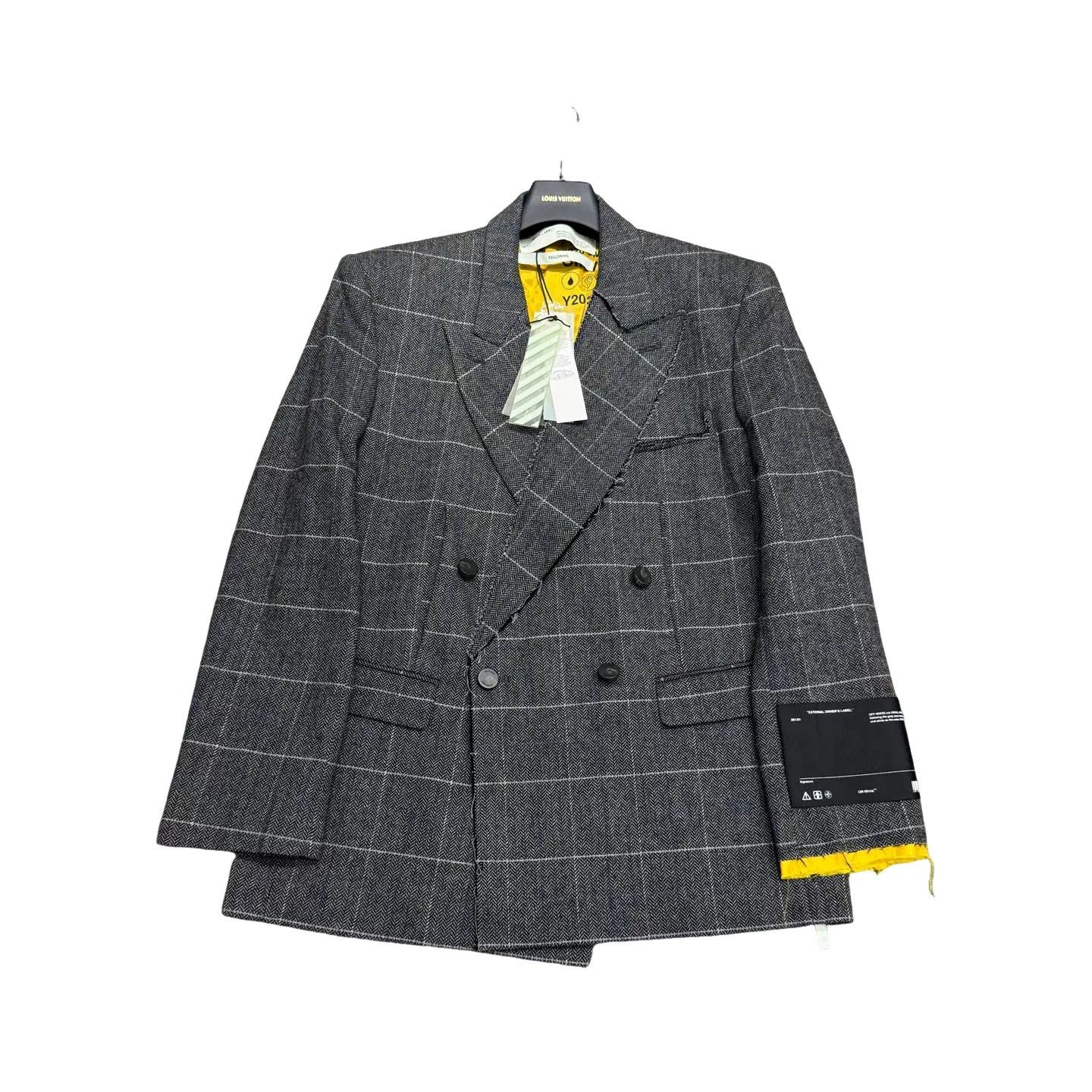 Off-White Off-White Plaid Wool Blend Blazer Size 38R Size 38R - 1 Thumbnail