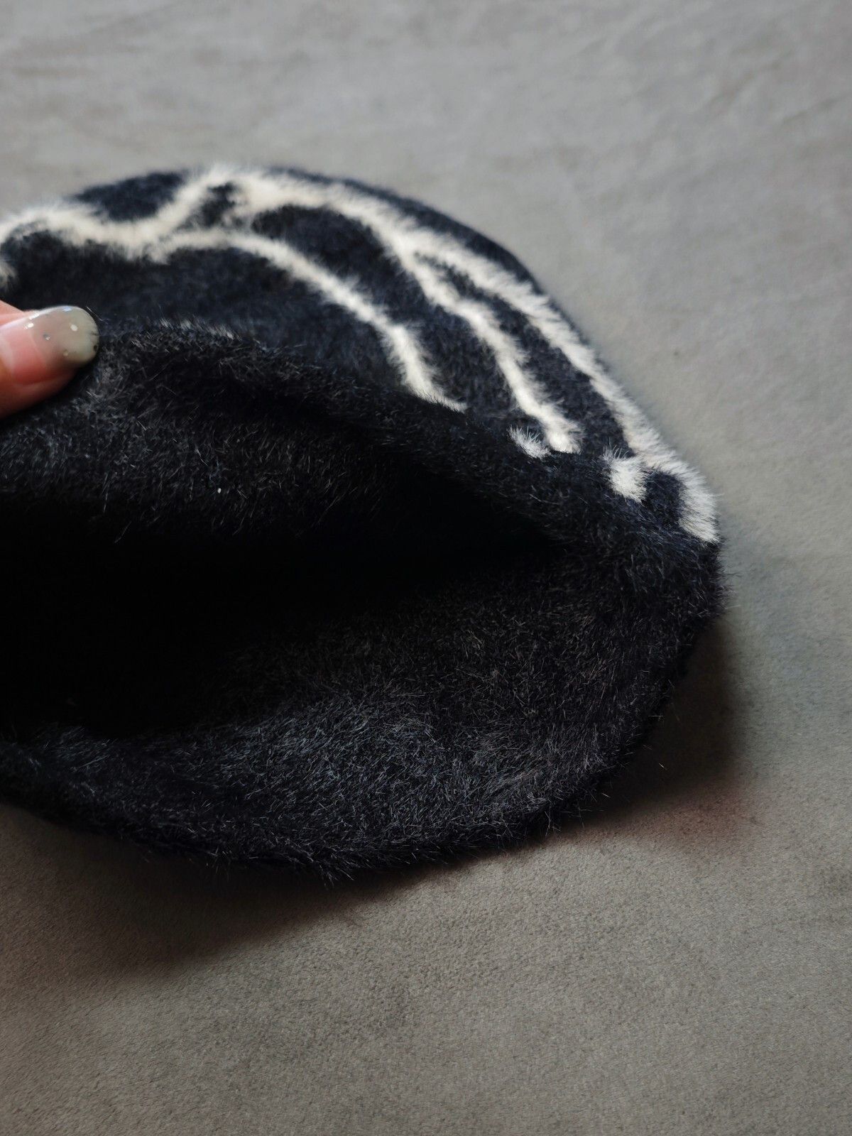 Japanese Brand Fuzzy Anime Eyes Beanie Line Art Cyber Grunge Opium Hat ...