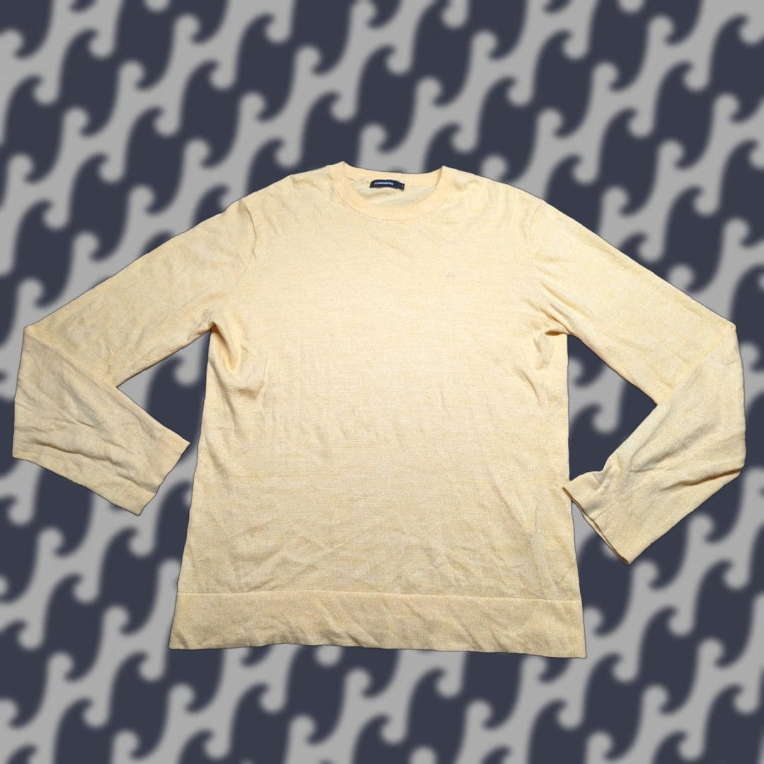 J.Lindeberg J. Lindeberg Mens Sweater Size M Knit Round Neck Orange Soft Niklas Size US M / EU 48-50 / 2 - 1 Thumbnail