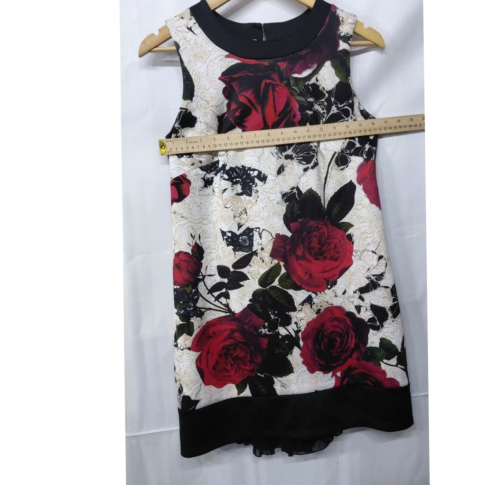 Vintage RINASCIMENTO Red Floral Sleeveless Dress - Italy Lightweight Size S Size S / US 4 / IT 40 - 7 Thumbnail