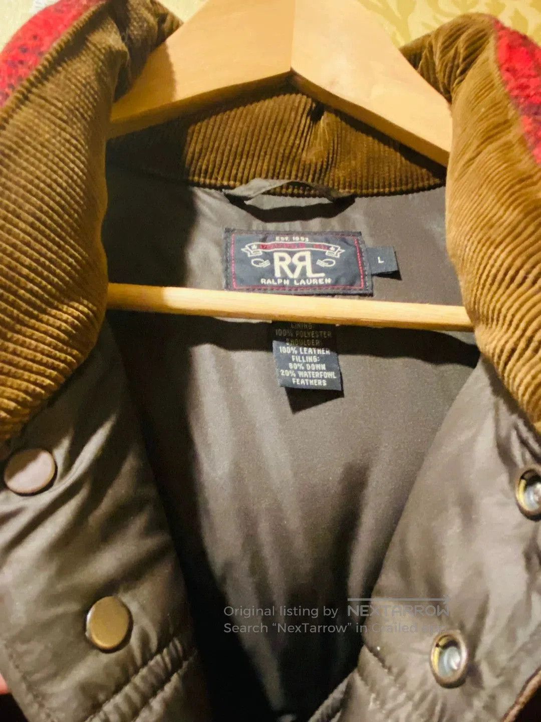 RRL Ralph Lauren classic double RL plaid down jacket. Size US L / EU 52-54 / 3 - 8 Thumbnail