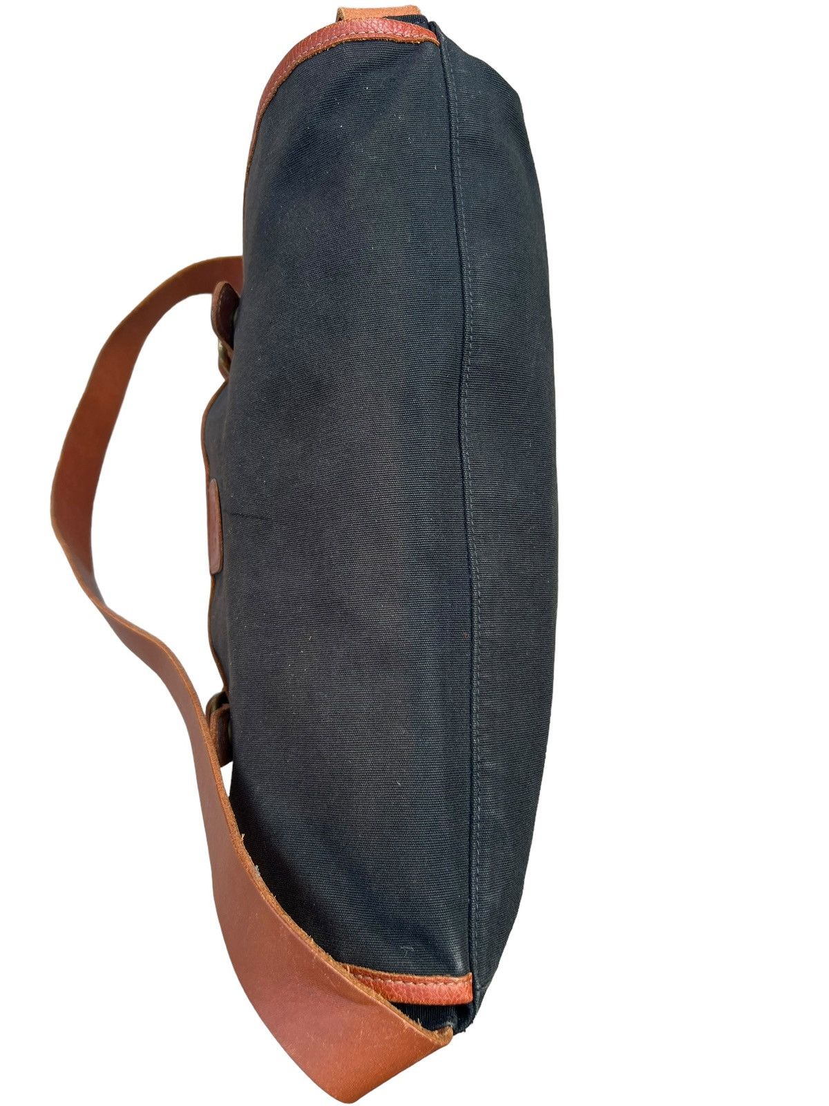 Il Bisonte × Leather Vintage il Bisonte Black Cotton Leather Messenger Bag Size ONE SIZE - 12 Thumbnail