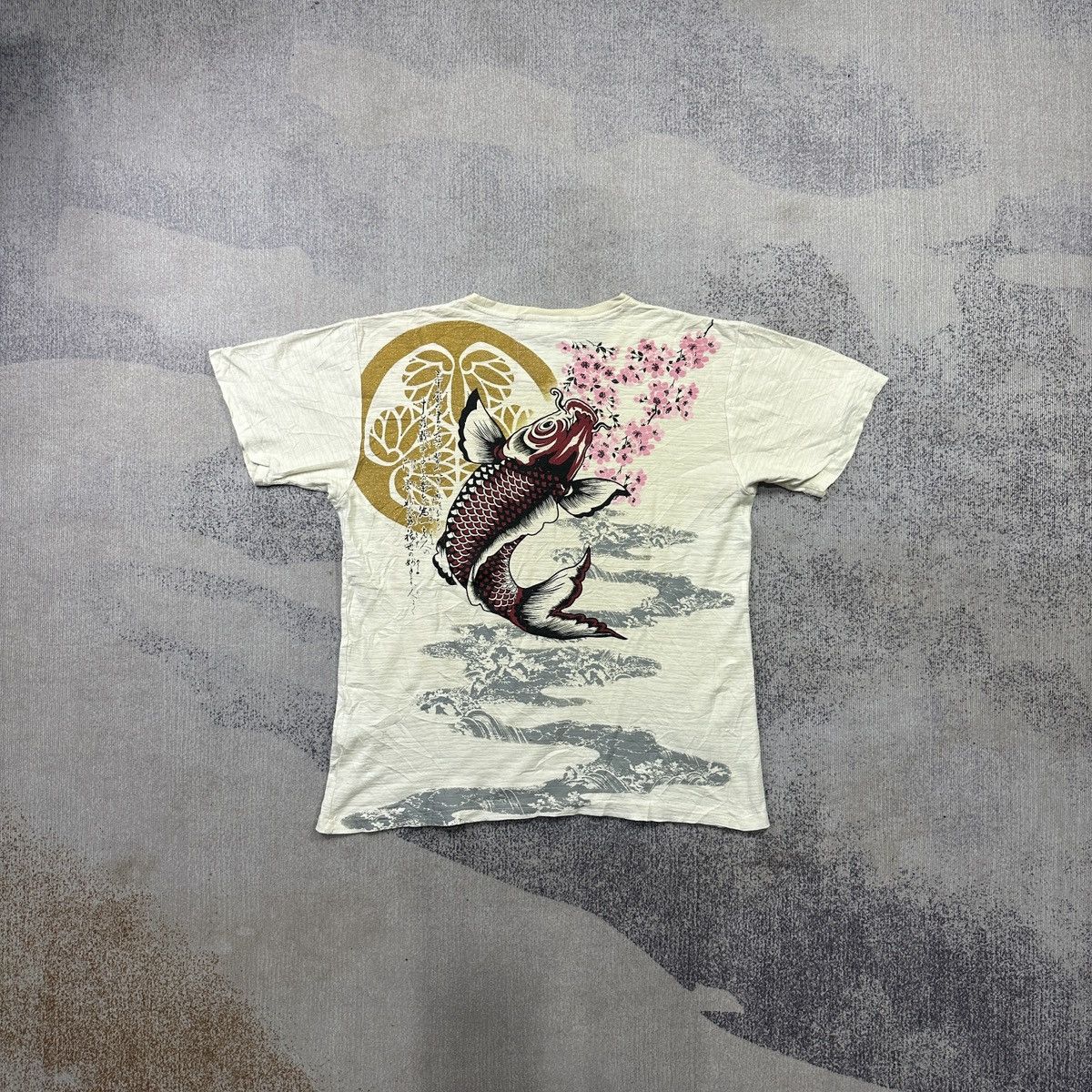 Japanese Brand Sukajan koi Tshirt Size US M / EU 48-50 / 2 - 2 Thumbnail