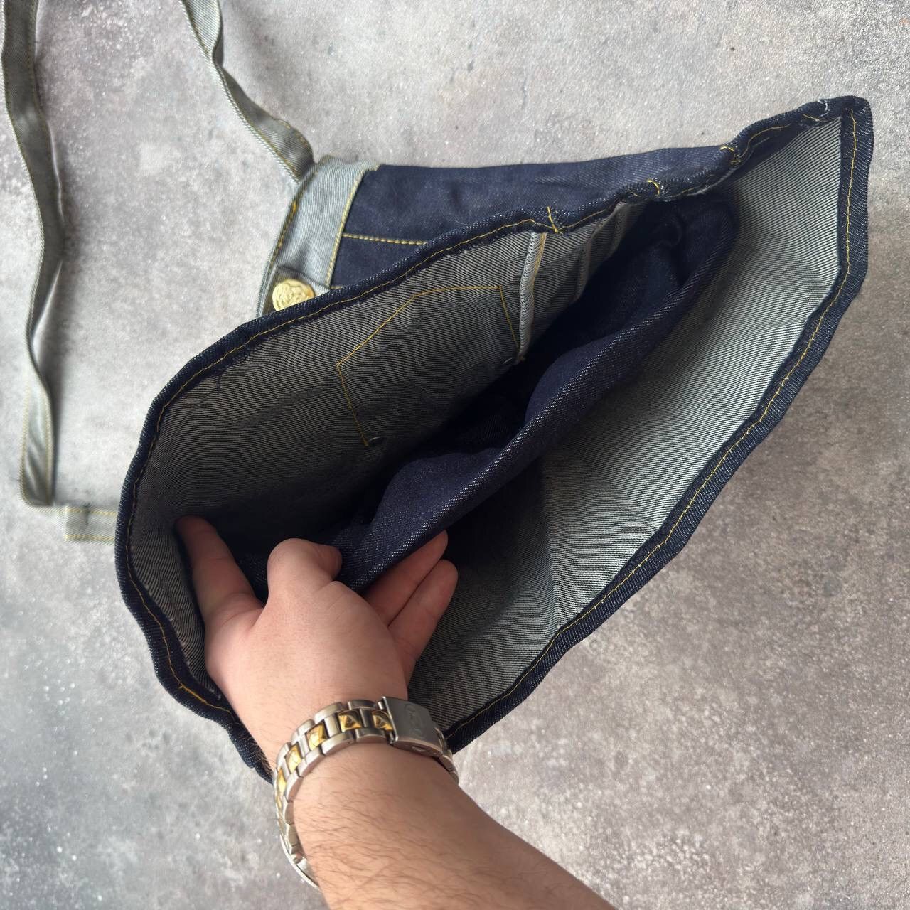 Evisu EVISU Japanese Vintage Denim Shoulder Bag Size ONE SIZE - 9 Thumbnail