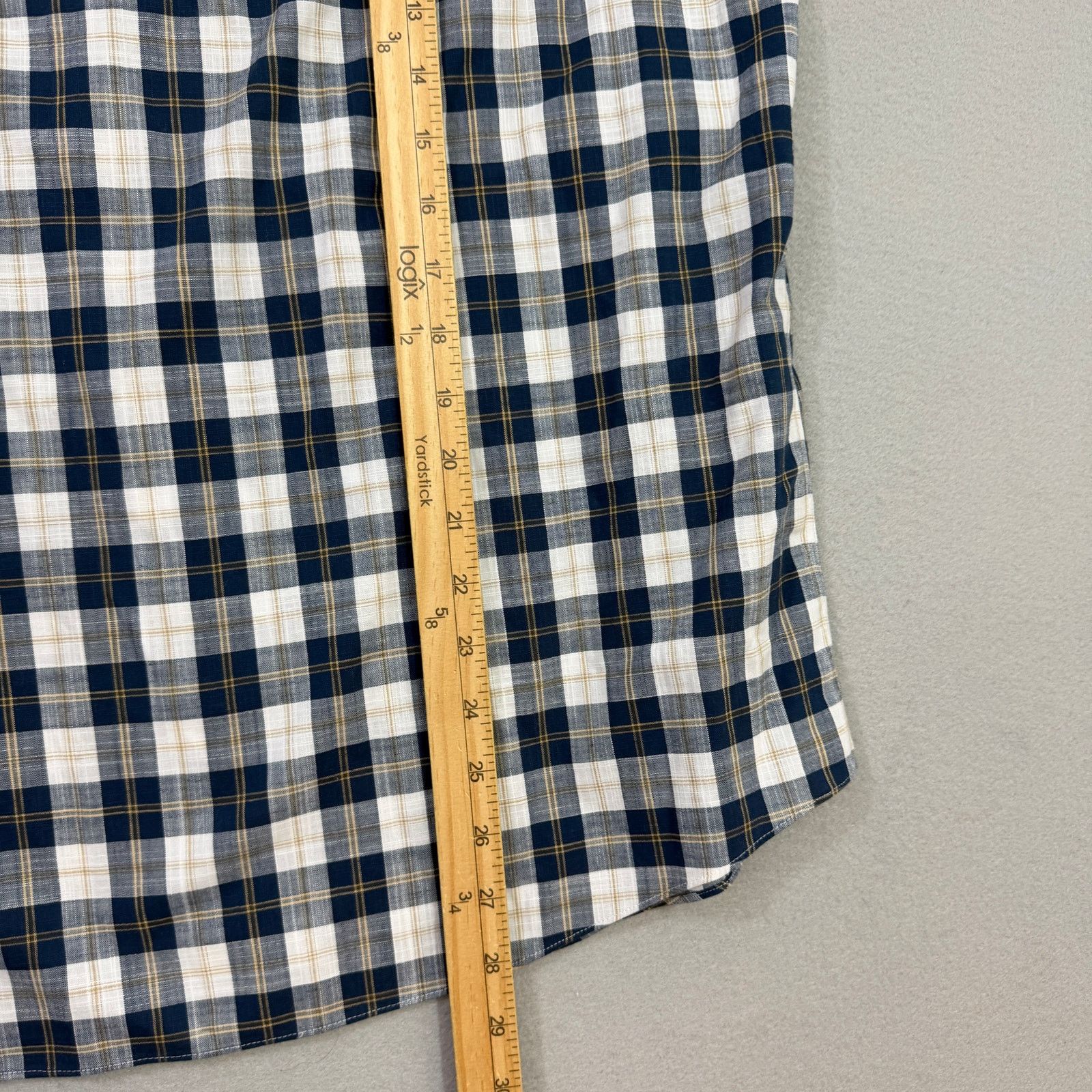 UNTUCKit Untuckit Shirt Large Blue Plaid Check Button Up Long Sleeve Size US L / EU 52-54 / 3 - 7 Thumbnail
