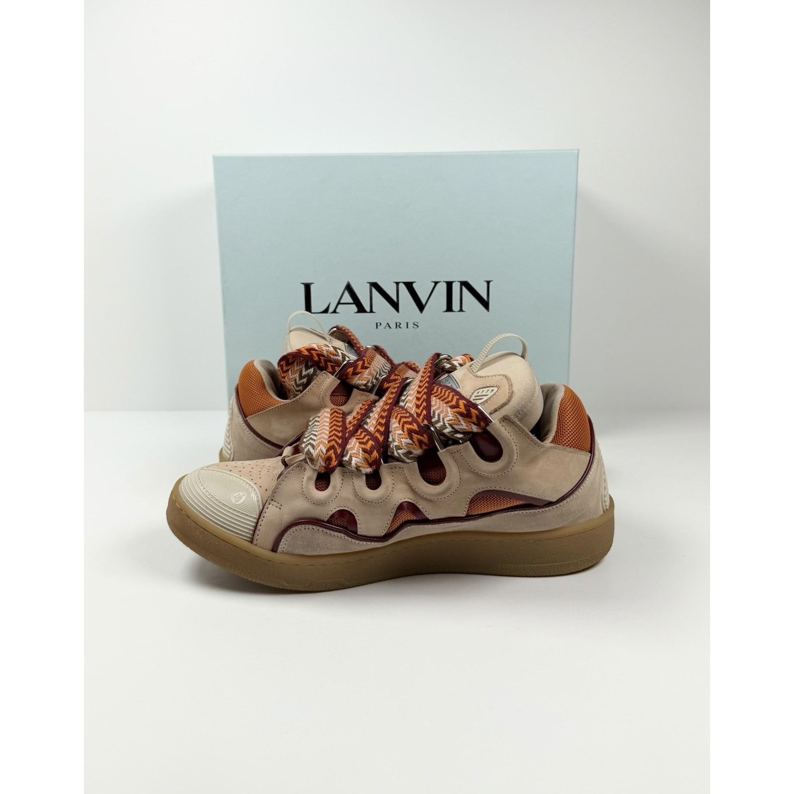 Lanvin Size 46EU/13US - Lanvin Curb Pink Mango Sneakers Size US 13 / EU 46 - 6 Thumbnail