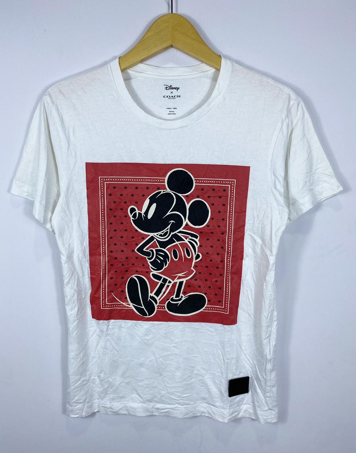 image of Avant Garde x Coach “” Disney X Coach Shirt in White, Men's (Size XS)