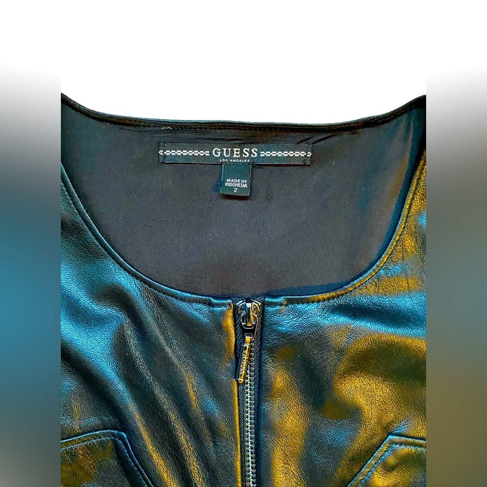 Guess GUESS FAUX LEATHER JUMPSUIT Size 26" / US 2 / IT 38 - 2 Thumbnail