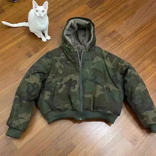 Japanese Brand Vintage Street Camouflage Hooded Warm L Jacket Coat Size US L / EU 52-54 / 3 - 4 Thumbnail