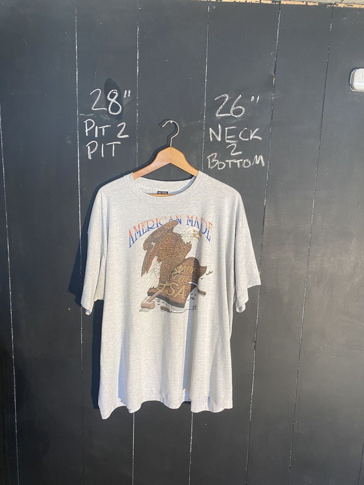 Vintage Vintage American Made Bald Eagle Single Stitch T Shirt 3XL Size US XXL / EU 58 / 5 - 1 Thumbnail