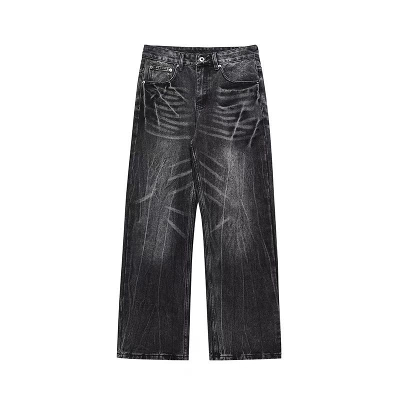 Japanese Brand × Jean Vintage Washed Straight Leg Loose Jeans Size US 33 - 5 Thumbnail