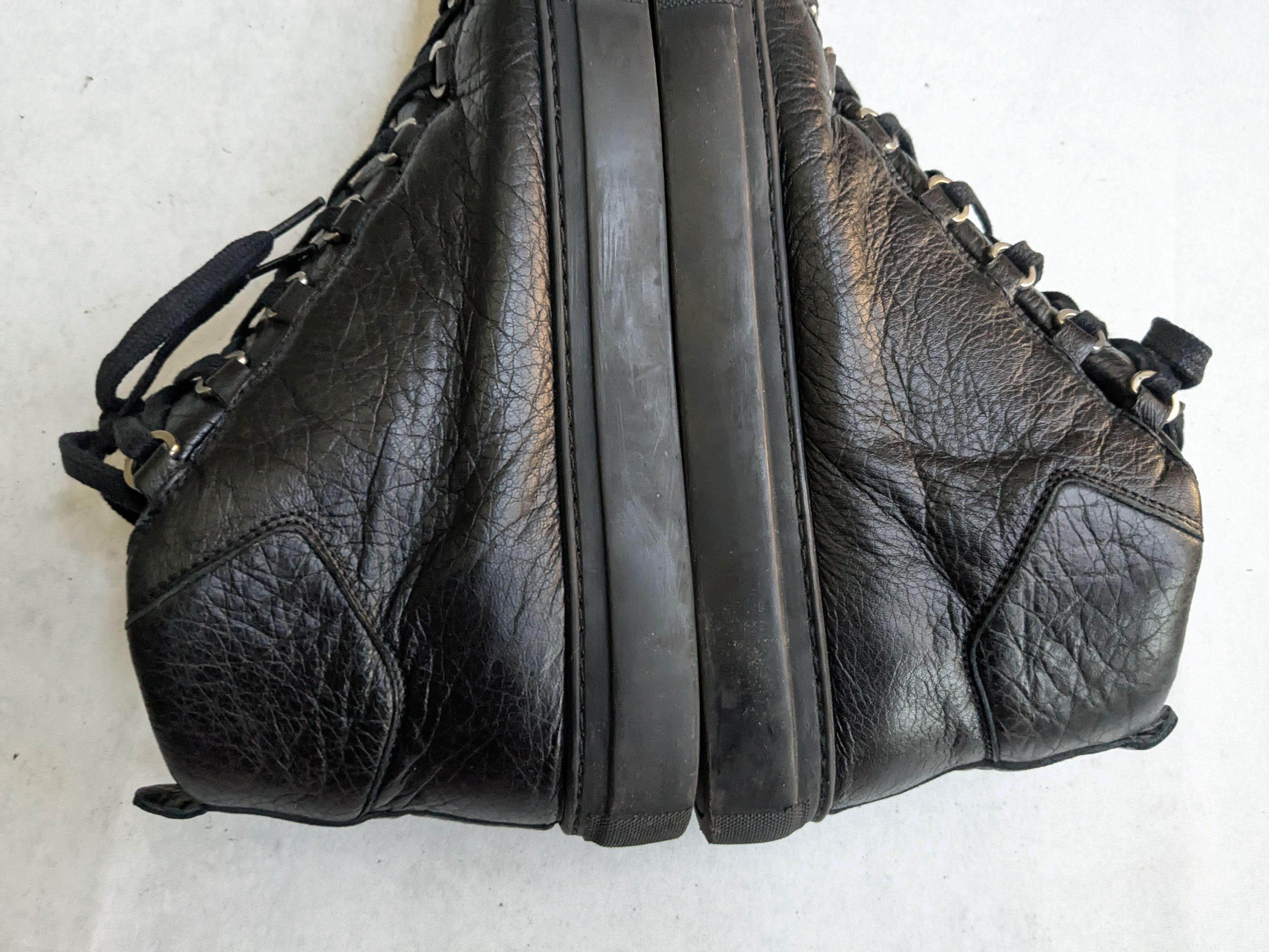 Balenciaga Balenciaga Arena High Tops Black Leather 10 Size US 10 / EU 43 - 10 Thumbnail