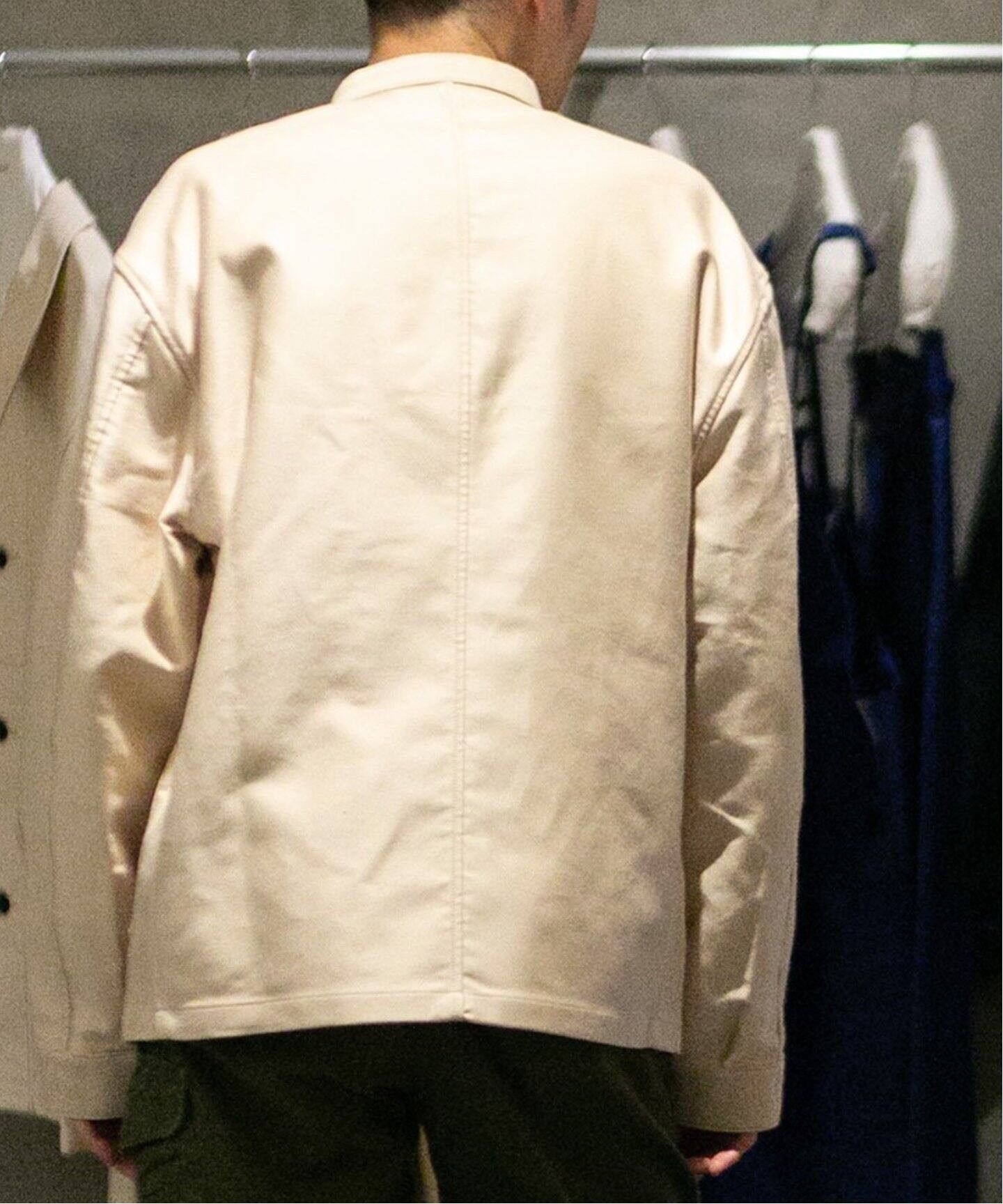 Japanese Brand Ets Matériaux French Moleskin Ivory Chore coat work jacket Size US L / EU 52-54 / 3 - 13 Thumbnail