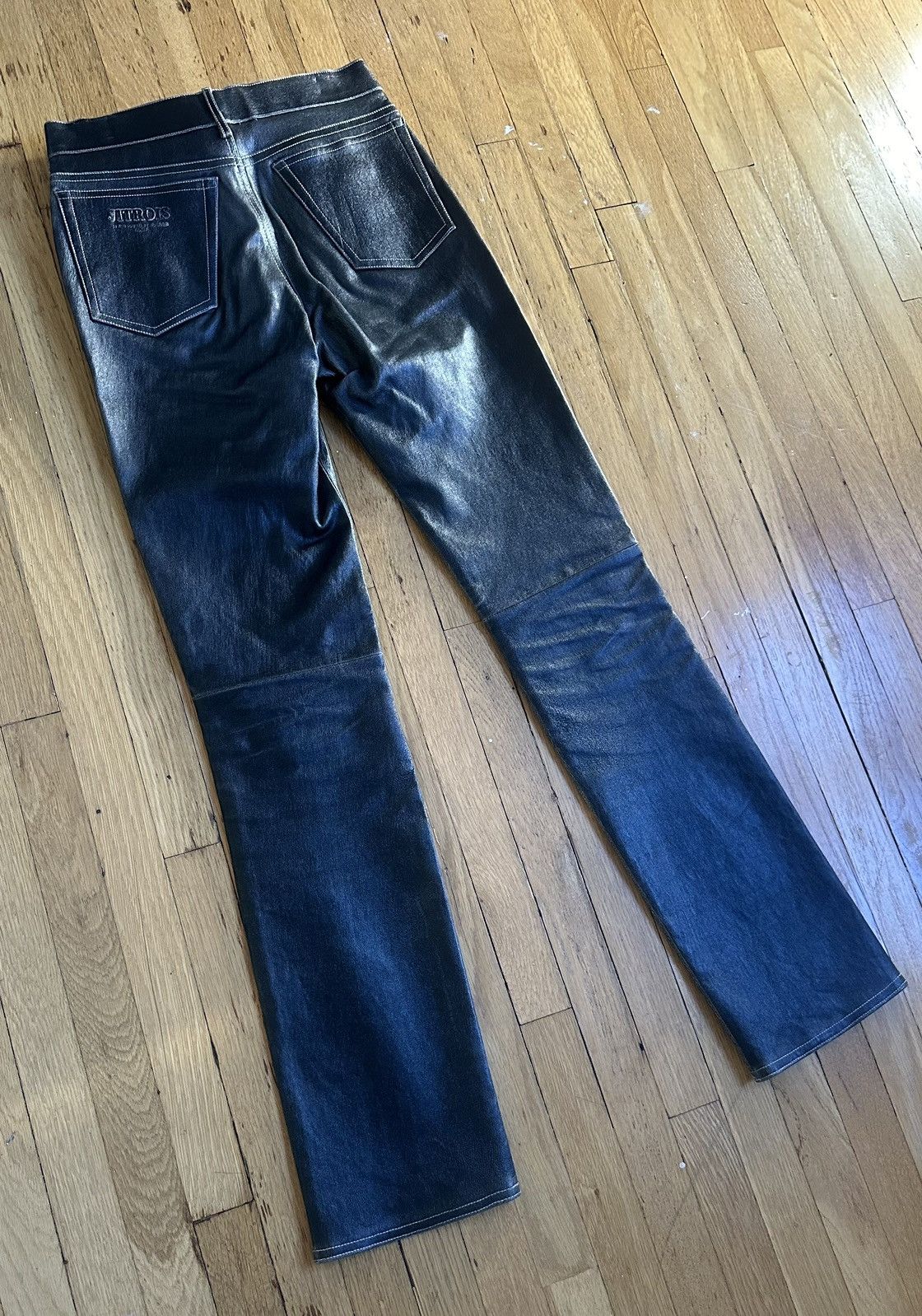 Jitrois Stretch Jitrois Leather Pants Size 26" / US 2 / IT 38 - 6 Thumbnail