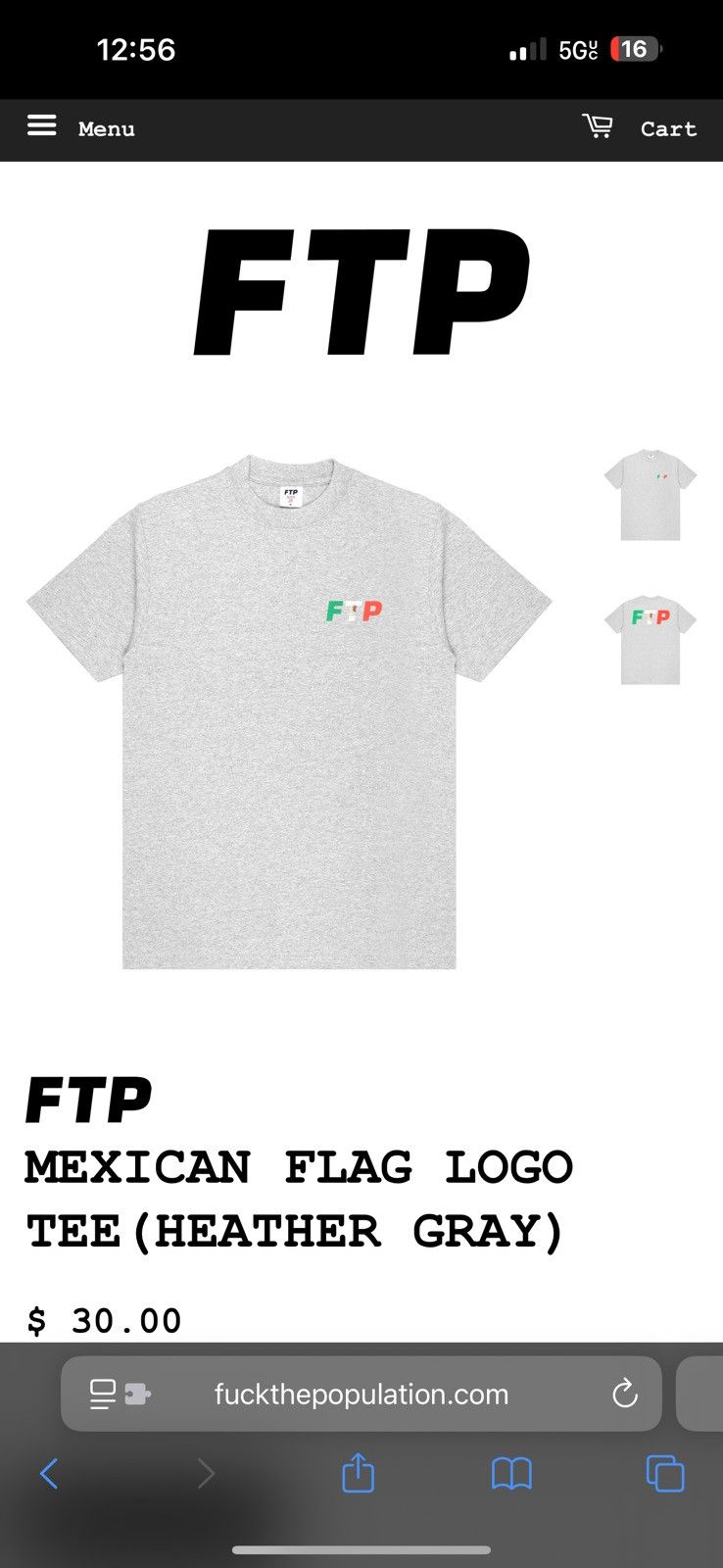 Fuck The Population FTP MEXICAN LOGO TEE Size US L / EU 52-54 / 3 - 1 Thumbnail