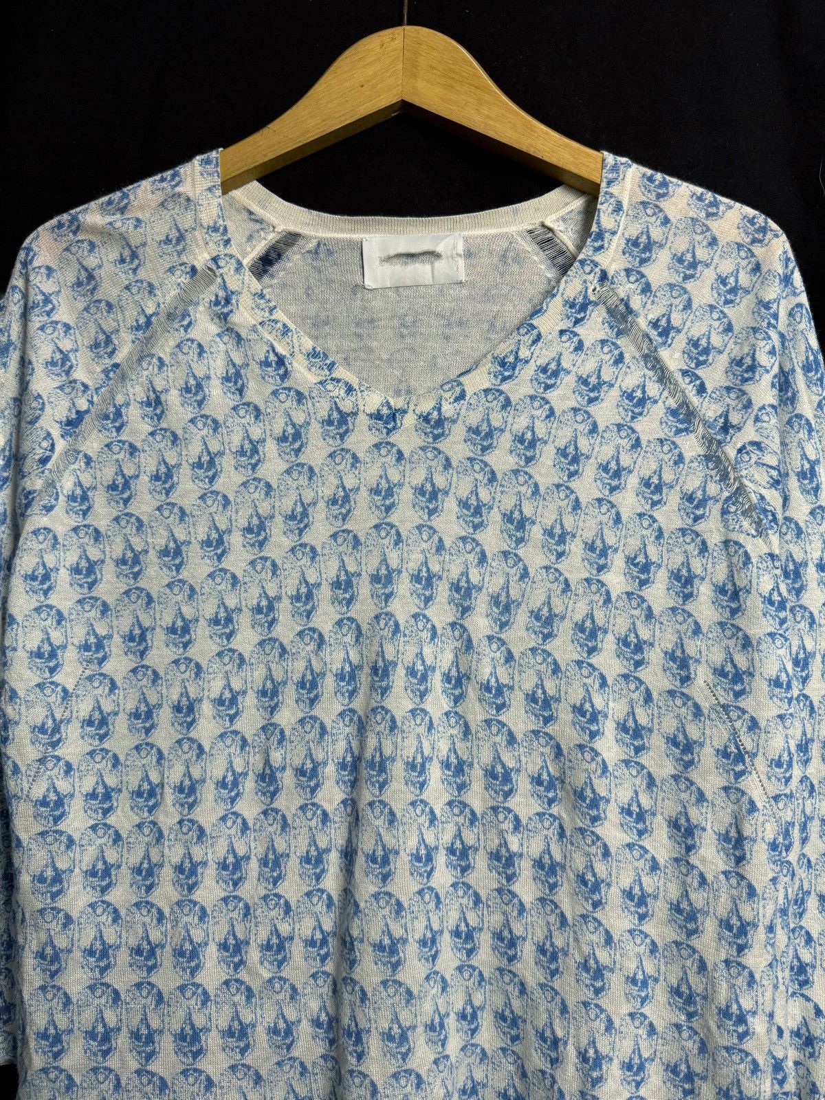 If Six Was Nine × Le Grande Bleu (L.G.B.) Japanese Skulls Long Sleeve Linen Size US M / EU 48-50 / 2 - 3 Thumbnail