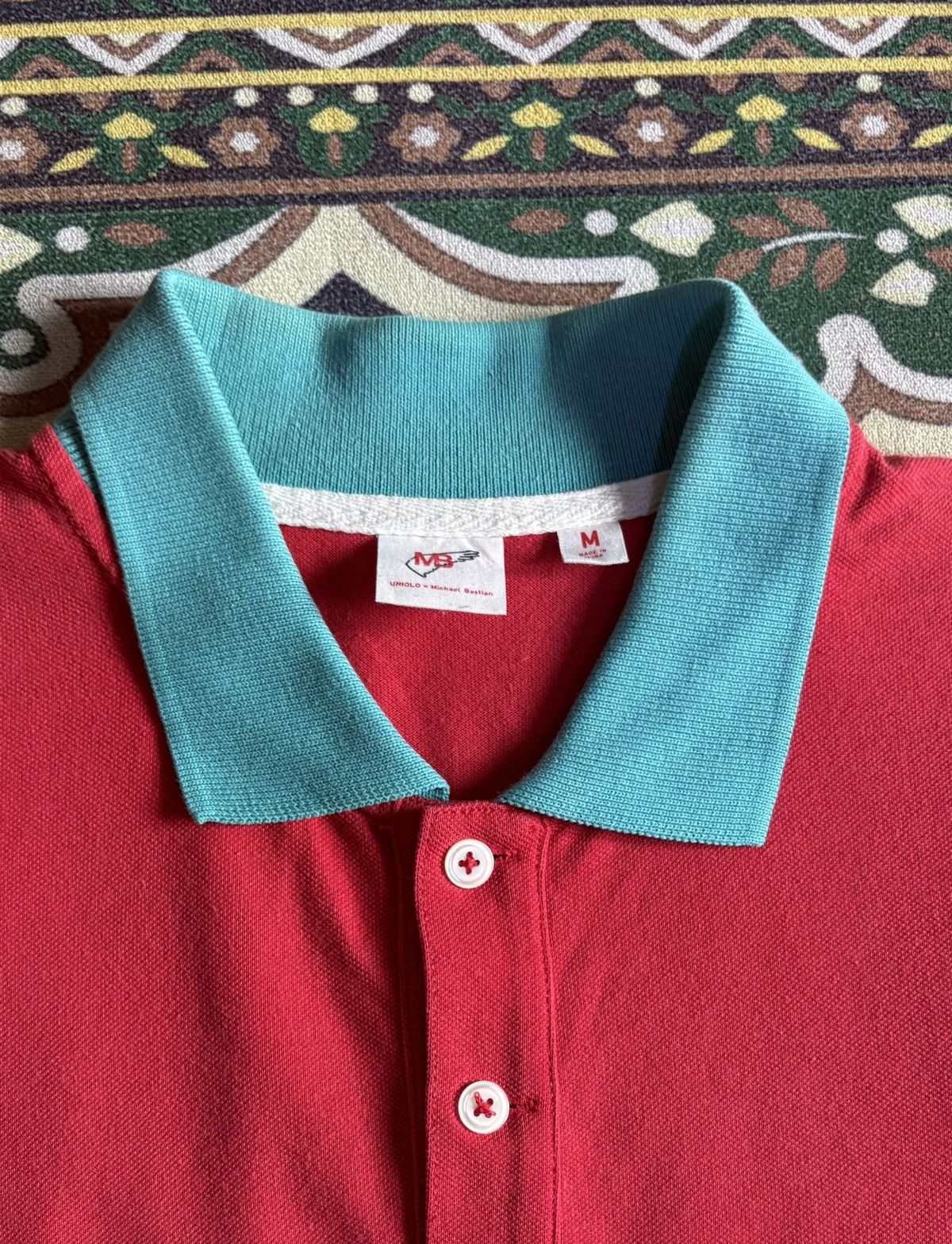 Japanese Brand Michael Bastian X Uniqlo Two Tone Color Striped Polo Tee Size US S / EU 44-46 / 1 - 4 Thumbnail