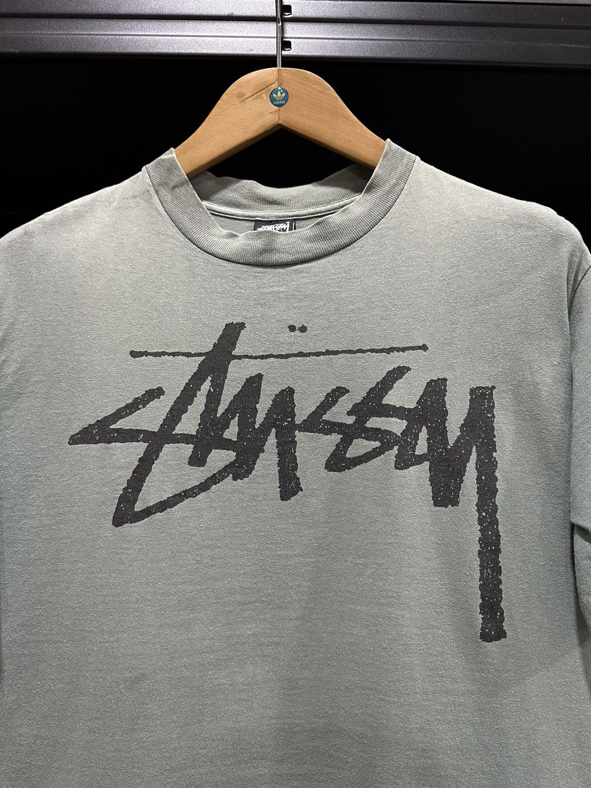 Stussy Vintage 80s Stussy Old Skool Crew Sun Faded Tee Size US L / EU 52-54 / 3 - 2 Thumbnail